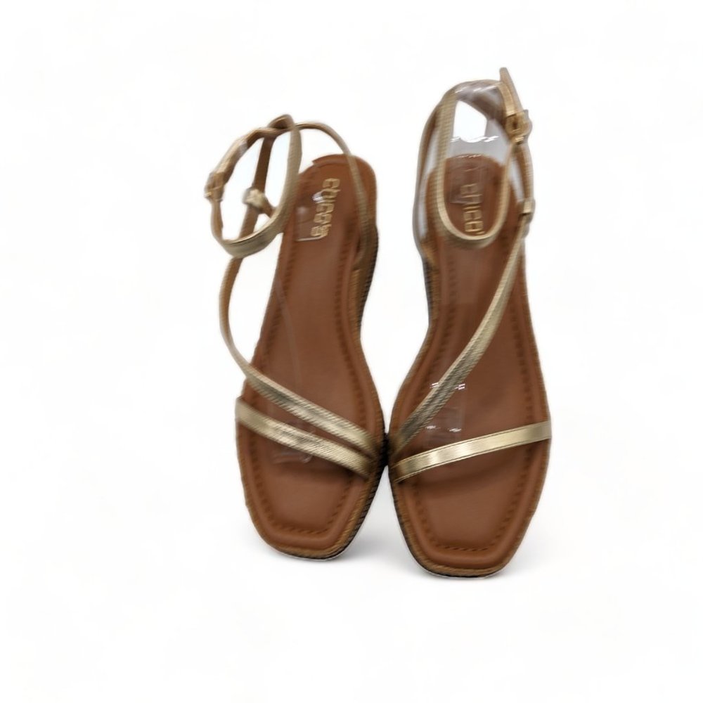 Chicos $139 Carlina Champagne Gold Sandals~10 M~NIB Platform - Picture 4 of 11